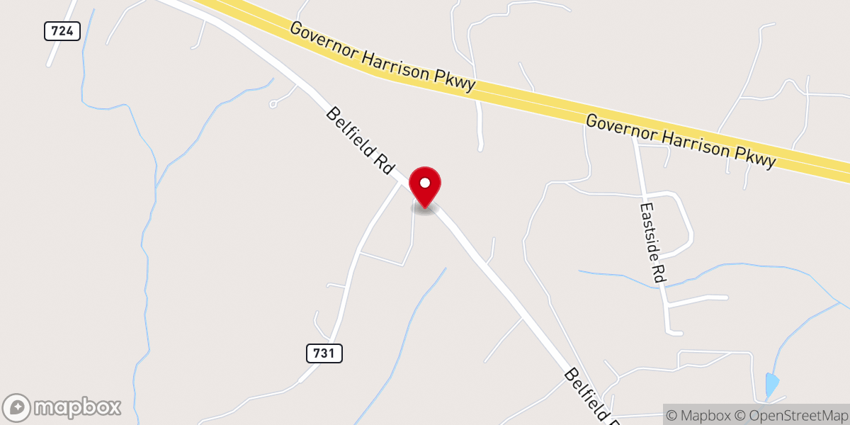 Map showing location of Union Bethel RZUA Church
