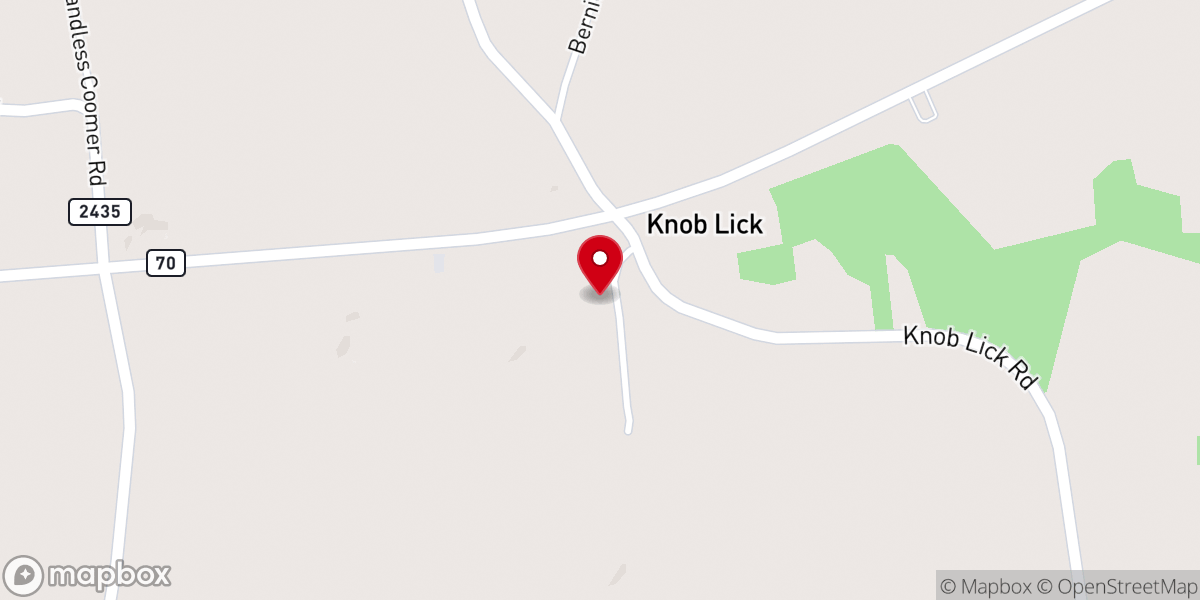 Map showing location of Antioch Baptist Church