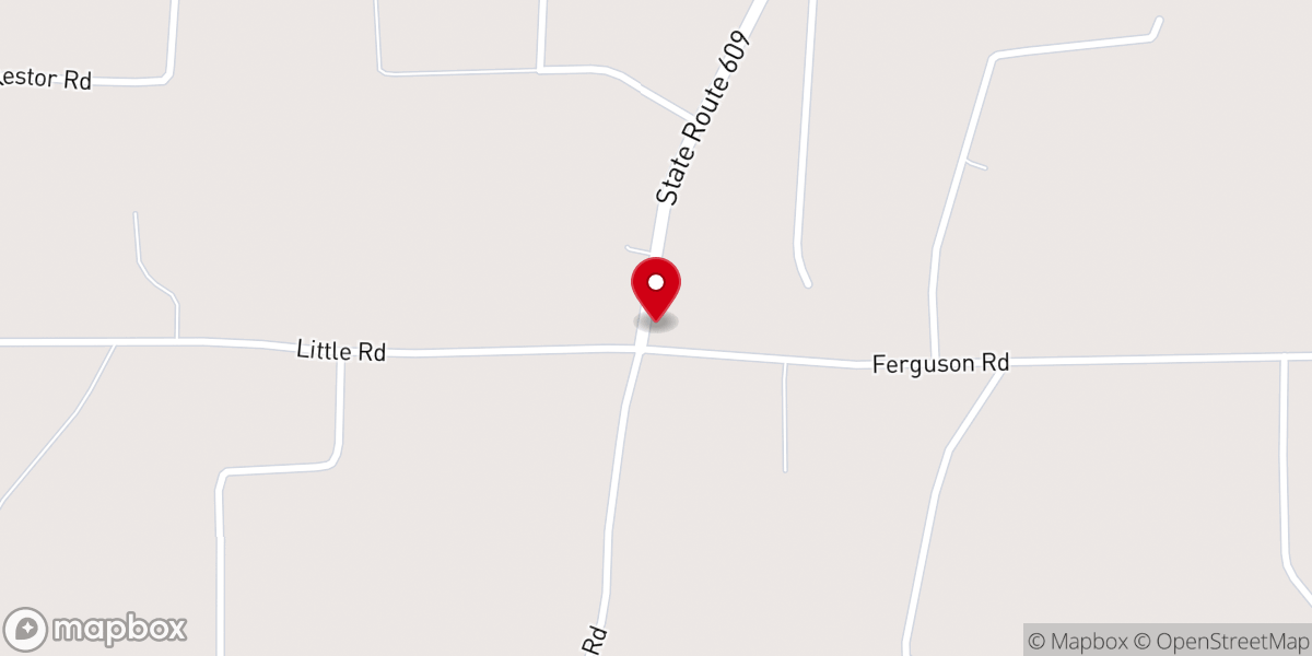 Map showing location of Robinson Baptist Church