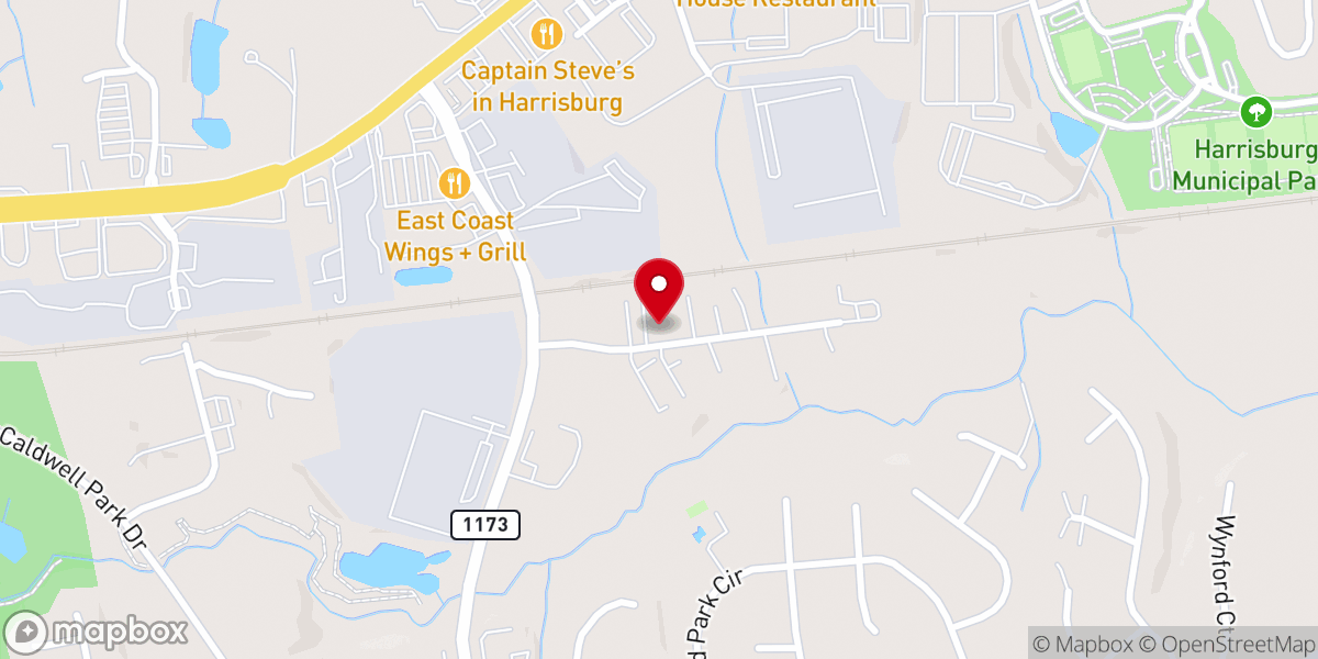 Map showing location of Rhema Covenant Worship Center
