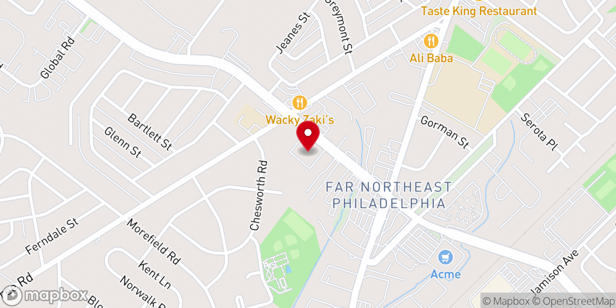 Map showing location of Bethesda Presbyterian Church