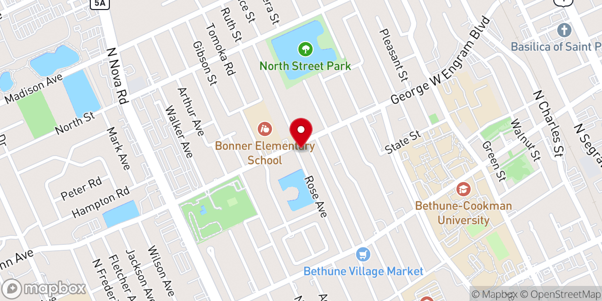 Map showing location of TrueVine Freewill Baptist Church