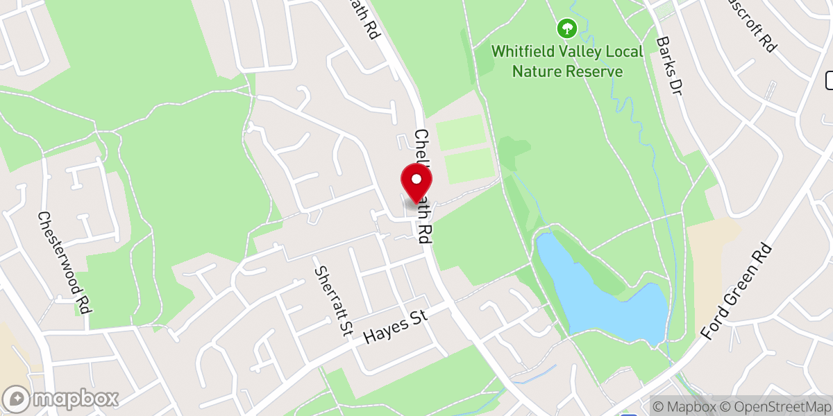 Map showing location of Emmanuel Church