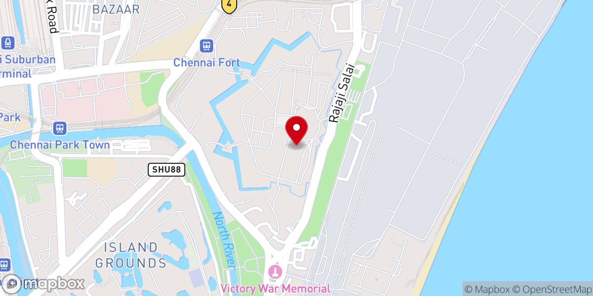 Map showing location of CSI St. Mary's Church