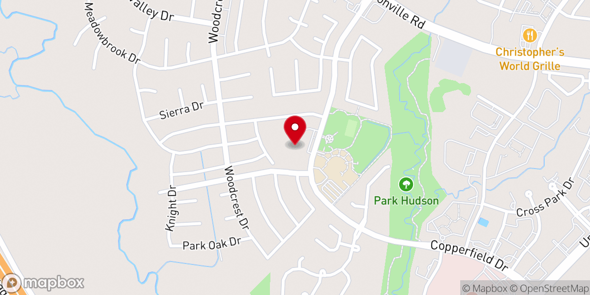Map showing location of Christ's Way Baptist Church