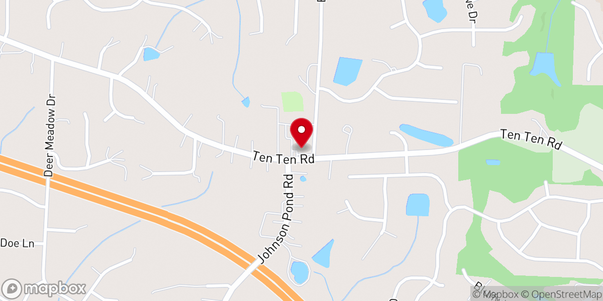 Map showing location of Catawba Springs Church
