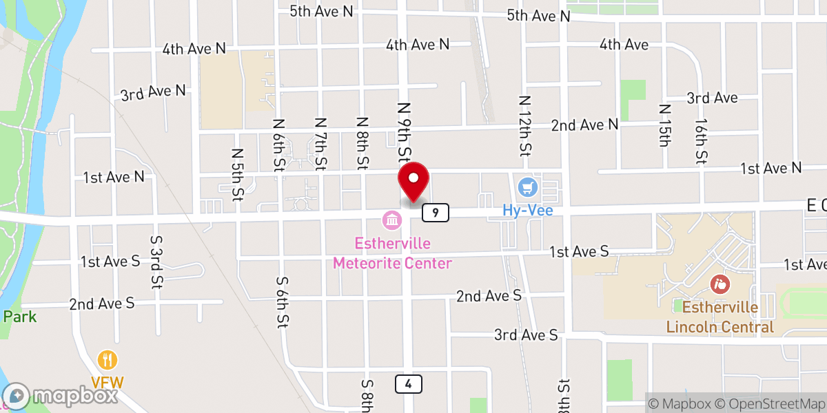 Map showing location of St Patrick's Catholic Church