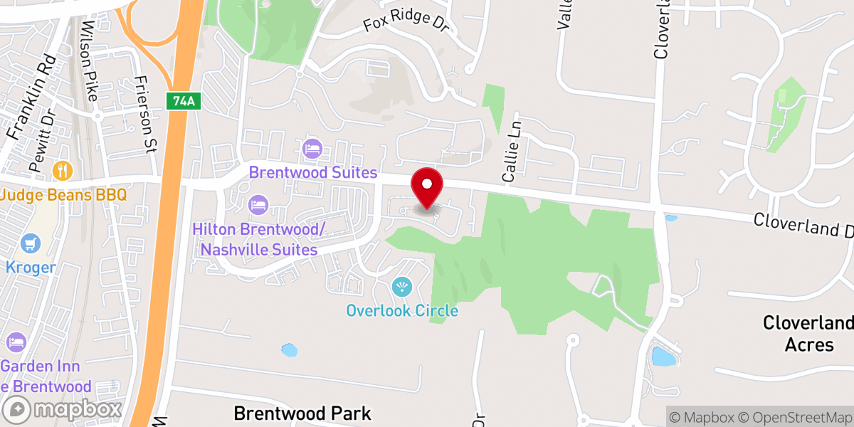 Map showing location of Harmony at Brentwood