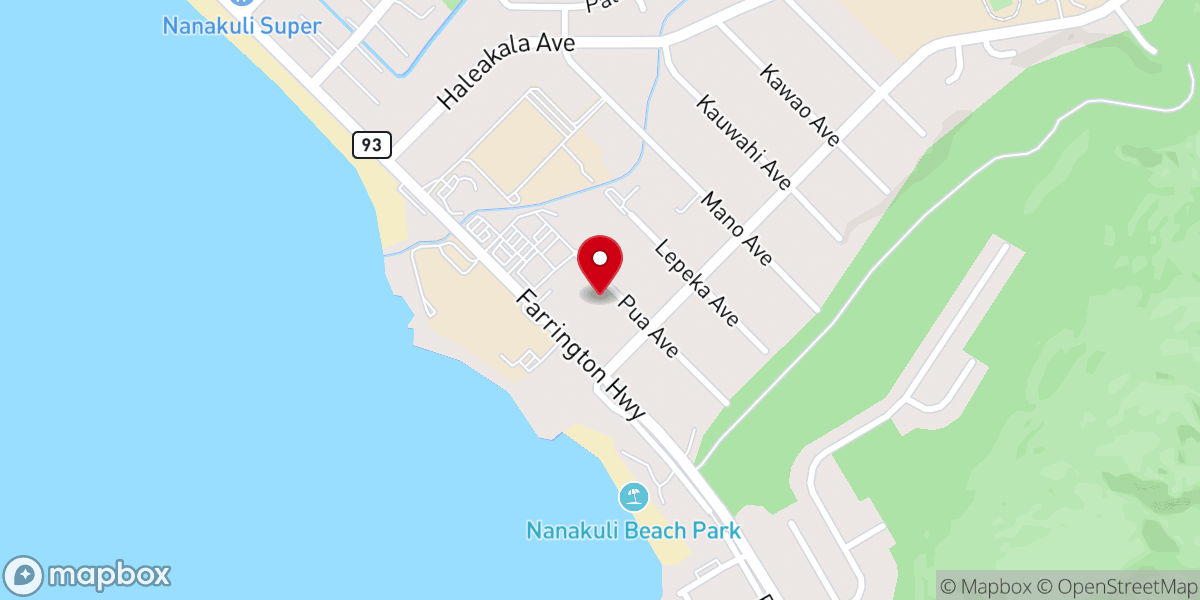 Map showing location of Nanaikapono Protestant Church