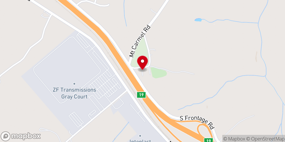 Map showing location of Mount Carmel A.M.E. Church