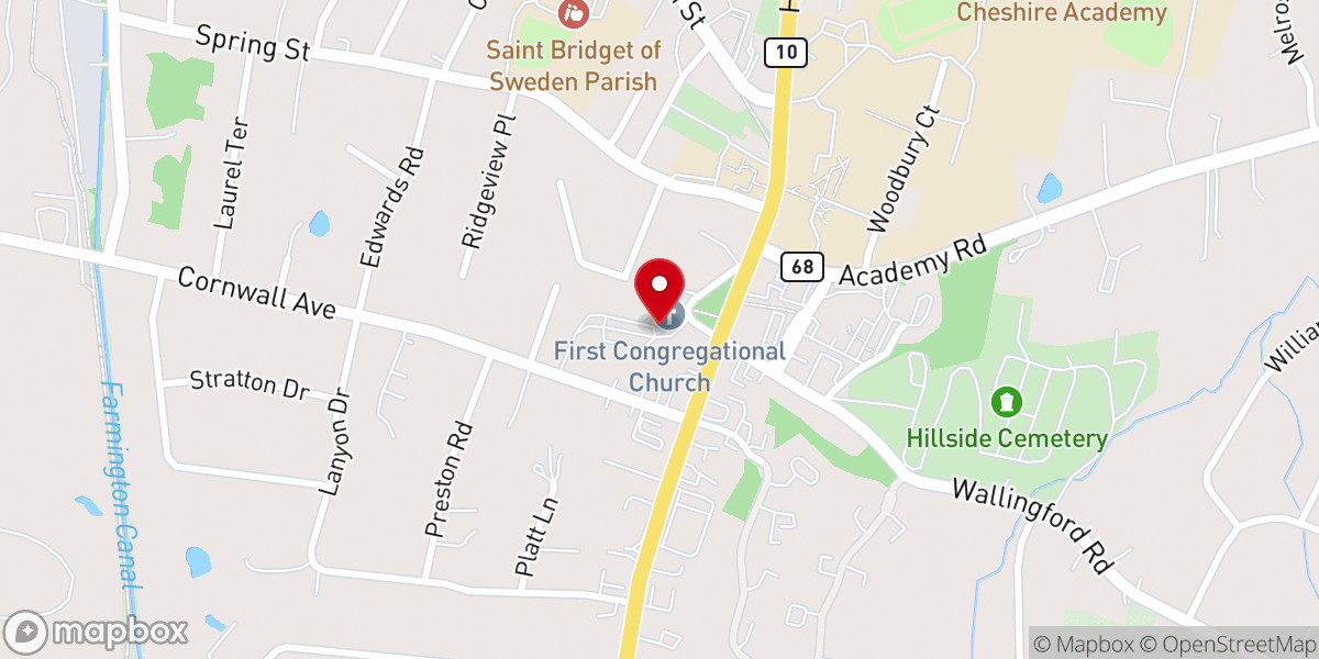 Map showing location of 1st Church Preschool
