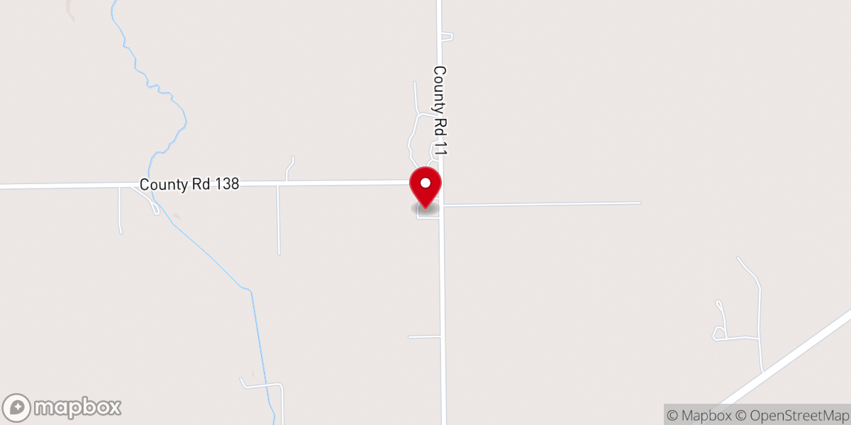 Map showing location of Yellow Creek Church of Brethren