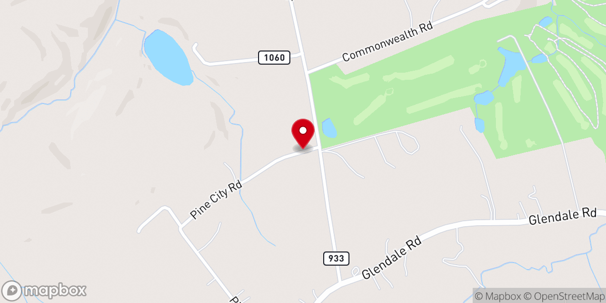 Map showing location of Center Valley Church