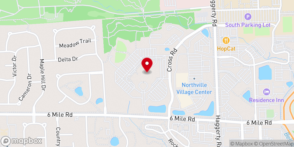 Map showing location of Ethiopian Evangelical Church of Michigan