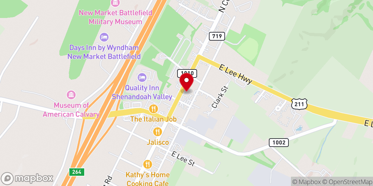 Map showing location of Manor Memorial United Methodist