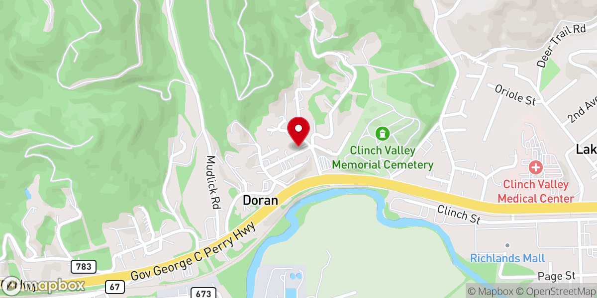 Map showing location of Refuge of the Soul Holiness Ministries