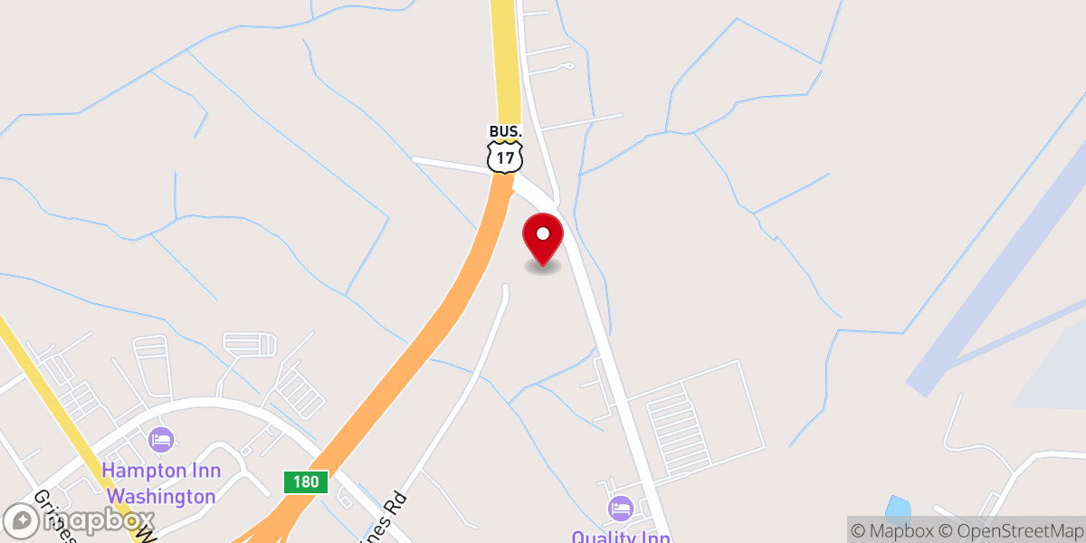 Map showing location of St John Missionary Baptist Church