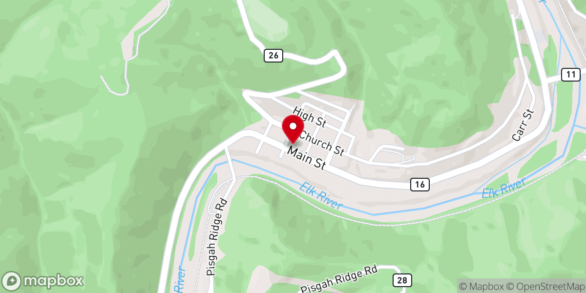 Map showing location of Jubilee Mountain Church