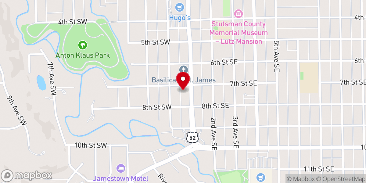Map showing location of Domino's Pizza