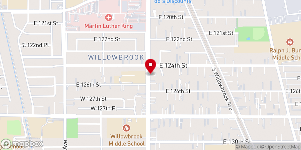 Map showing location of Calvary Resurrectional Baptist Church