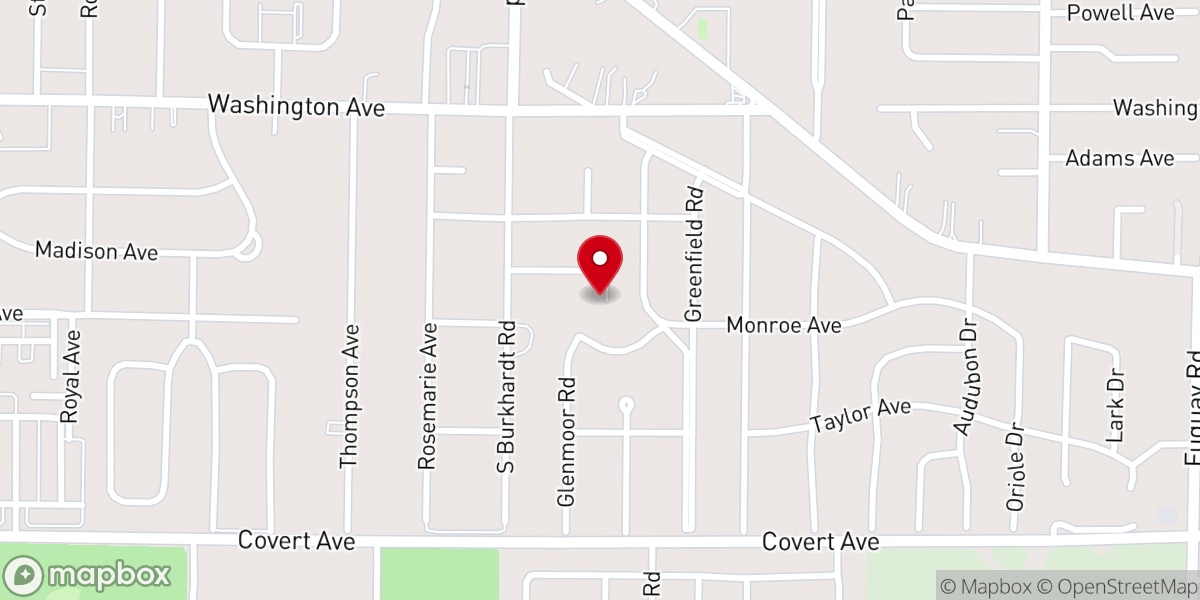Map showing location of Our Savior Church
