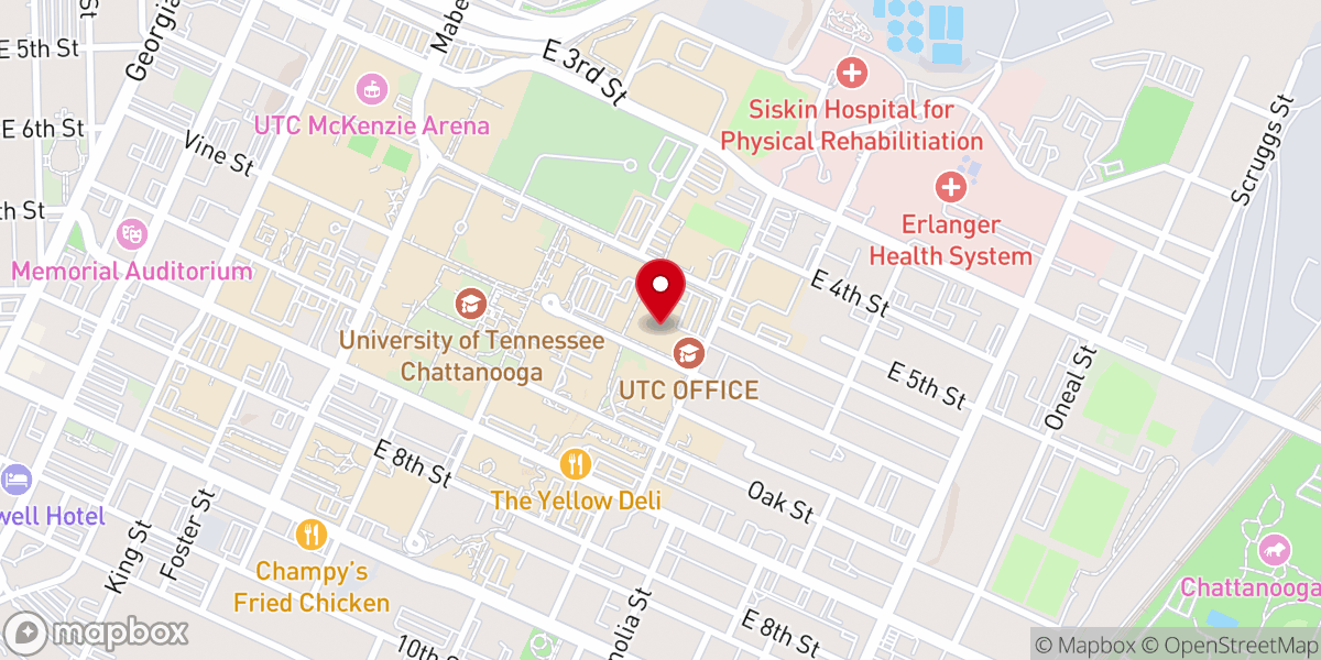 Map showing location of C3 Church Chattanooga