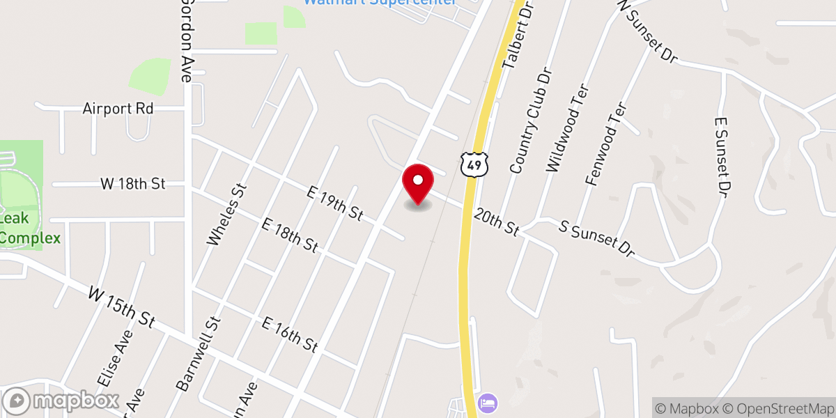 Map showing location of Second Presbyterian Church