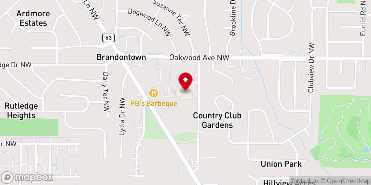 Map showing location of Progressive Union Missionary Baptist Church