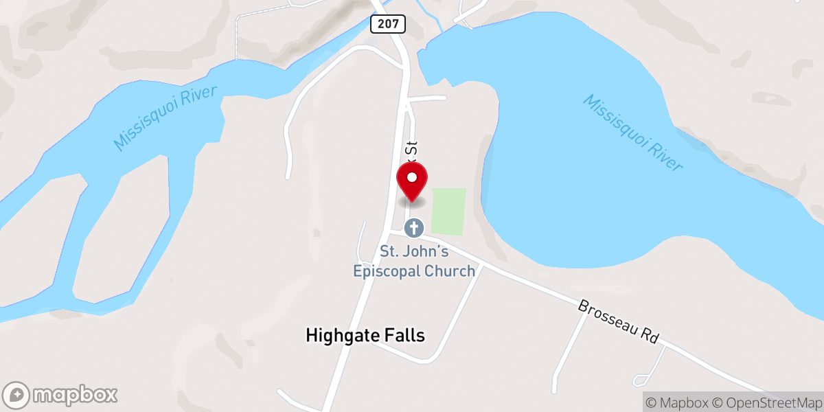 Map showing location of Saint Johns Episcopal Church