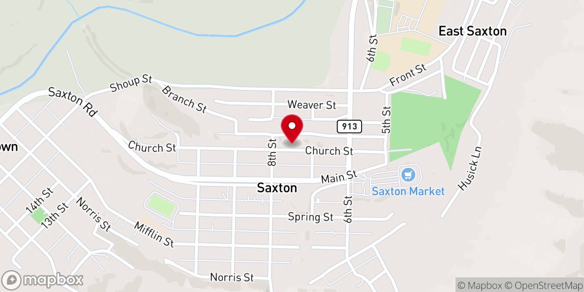 Map showing location of Raystown DJ
