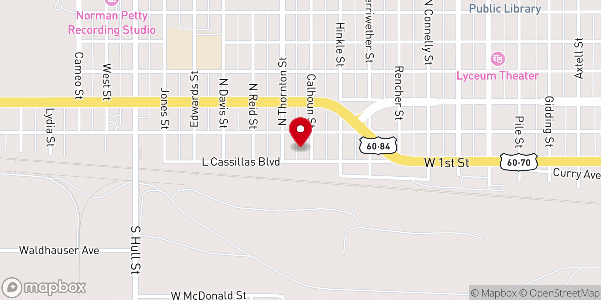 Map showing location of Bethlehem Baptist Church