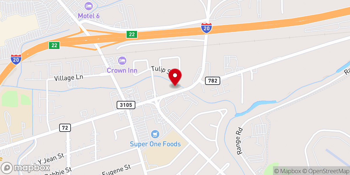 Map showing location of Rose of Sharon Deliverance Ministries