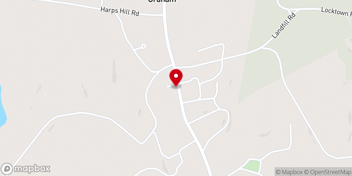 Map showing location of Graham Presbyterian Church