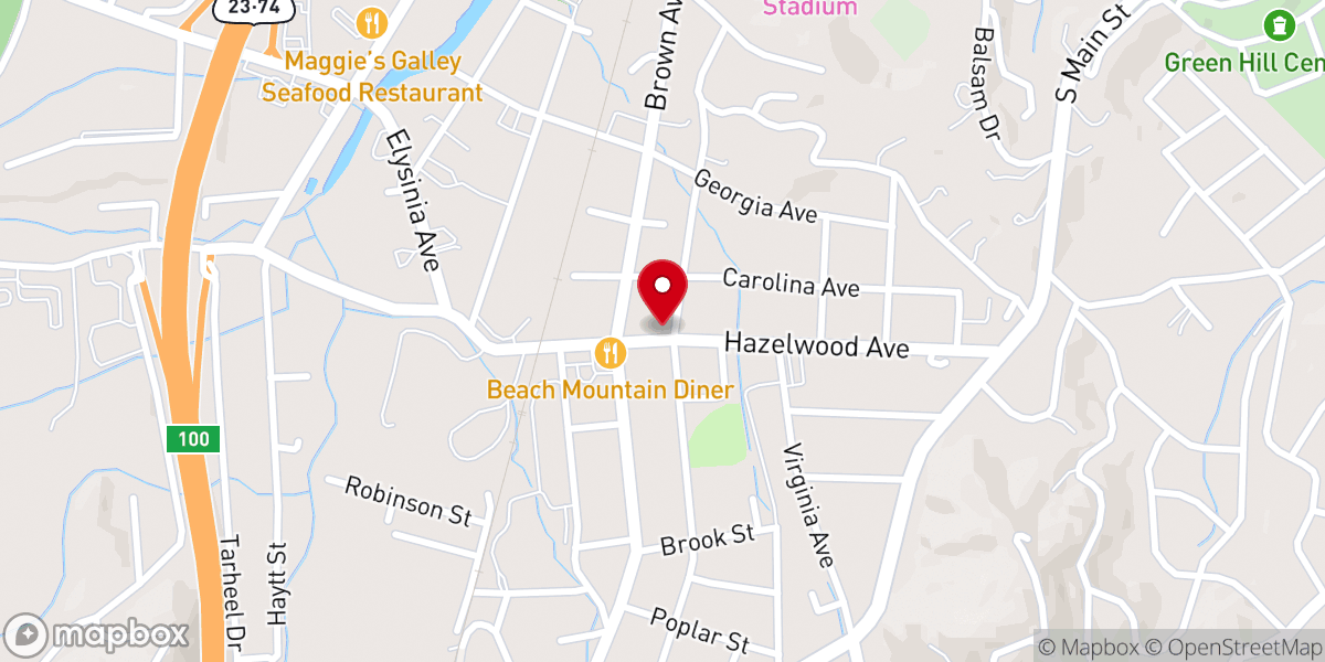 Map showing location of Hazelwood Presbyterian Church