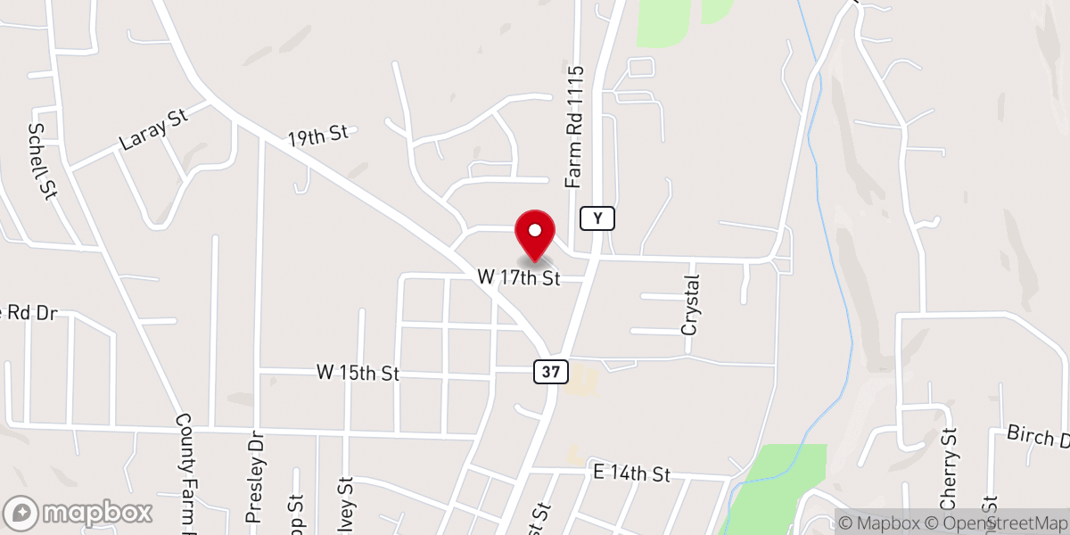 Map showing location of St Edwards Catholic Church
