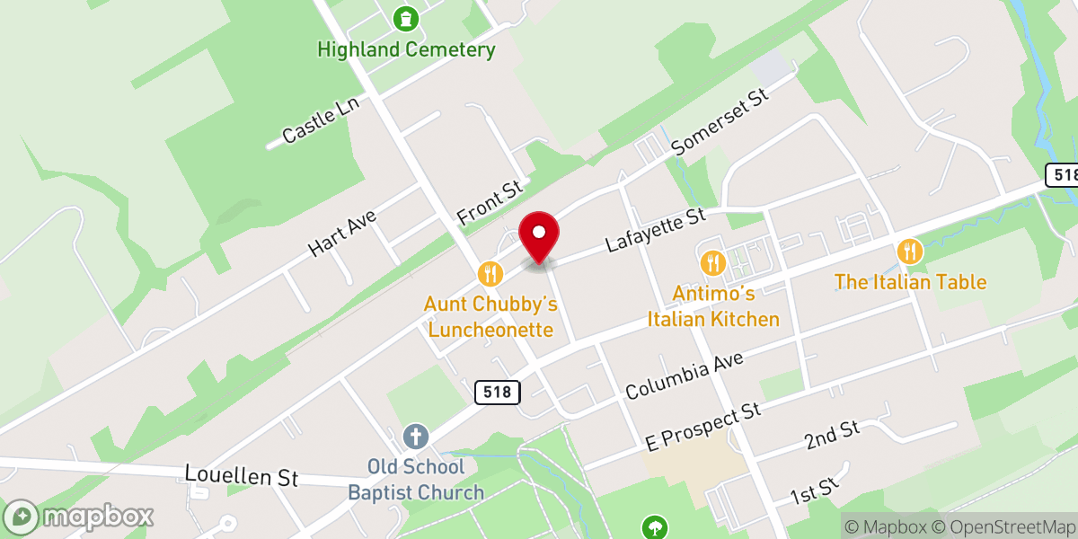 Map showing location of Hopewell United Methodist Church