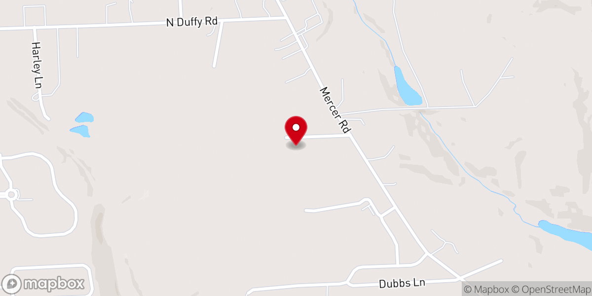 Map showing location of Hillcrest Baptist Church