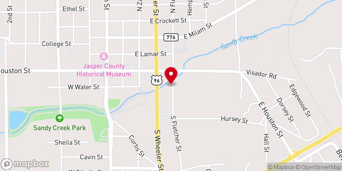 Map showing location of Greater Jasper Share - Food Distribution Center