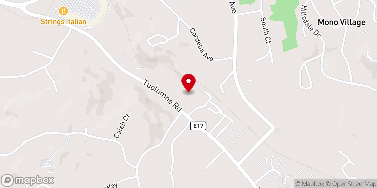 Map showing location of Sonora Church of Christ