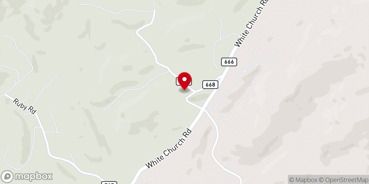 Map showing location of Mount Pleasant Church
