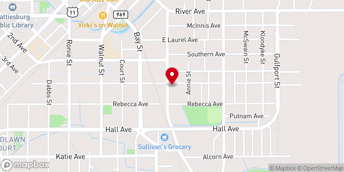 Map showing location of Tabernacle of Prayer