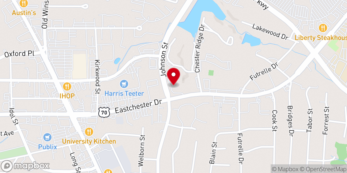 Map showing location of St. Christopher's Episcopal Church