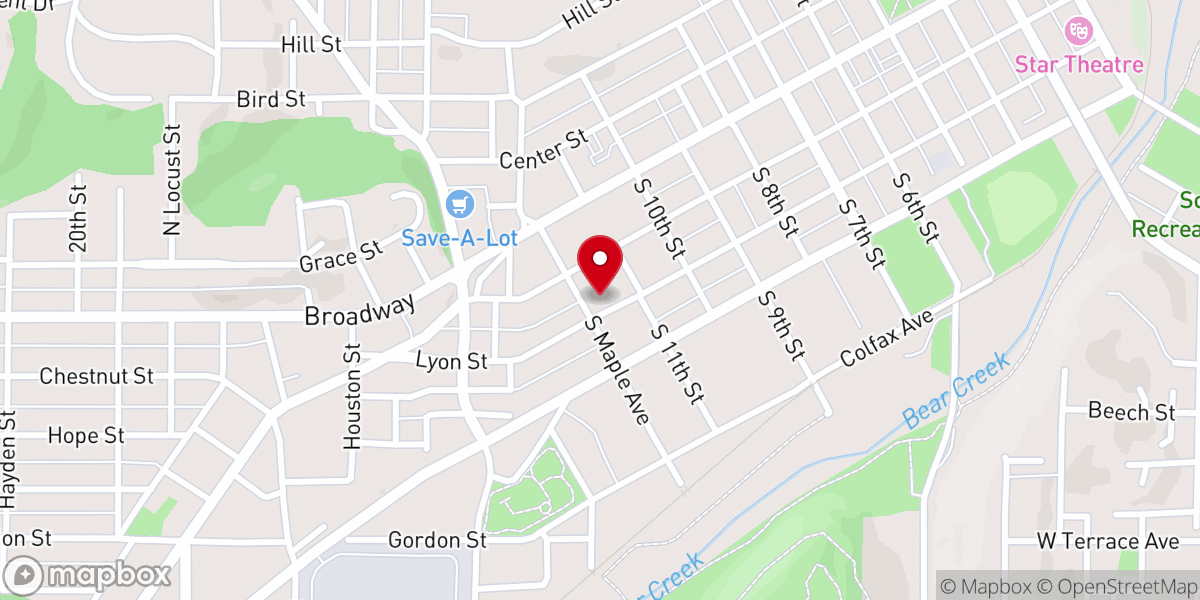 Map showing location of Holy Family Parish Center