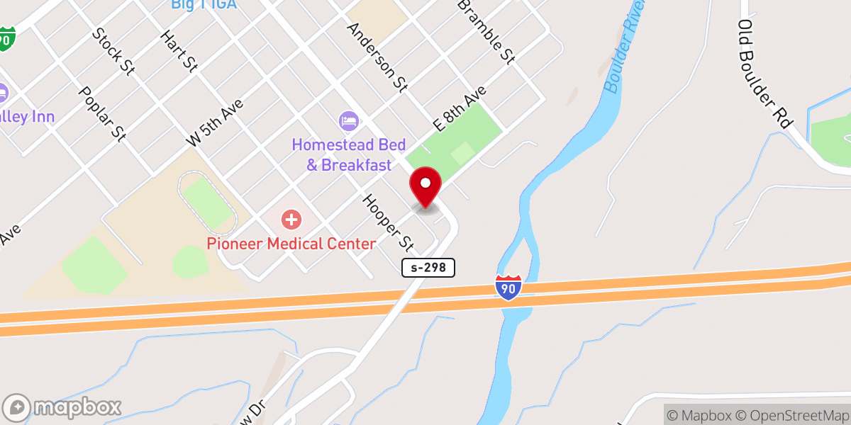 Map showing location of St. Joseph's Catholic Church