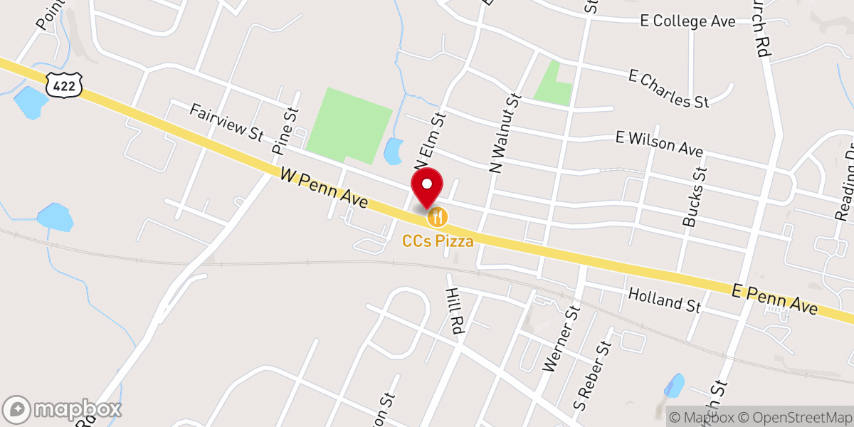 Map showing location of Calvary Bible Fellowship Church: Wernersville Campus