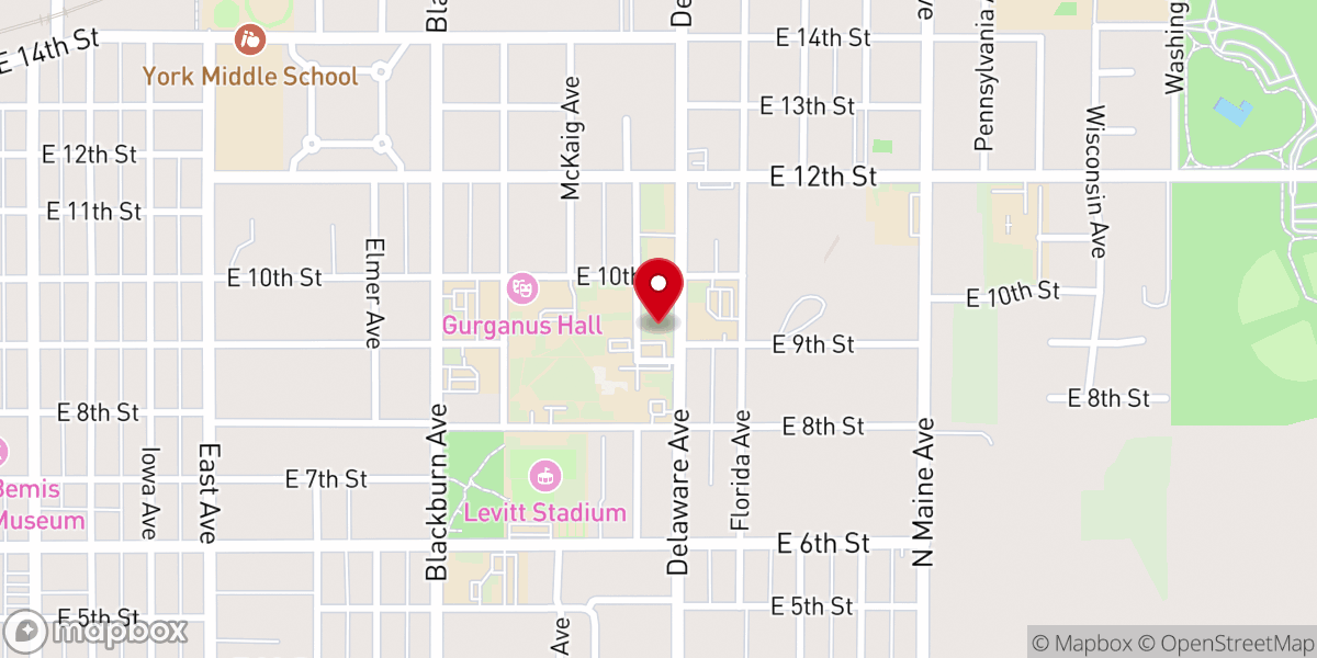 Map showing location of York University Prayer Chapel