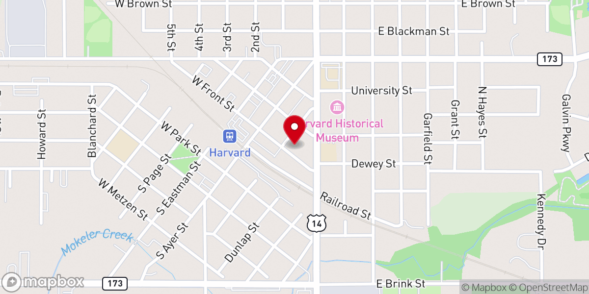 Map showing location of St. Joseph Catholic Church