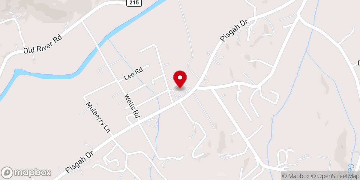 Map showing location of Crestview Baptist Church