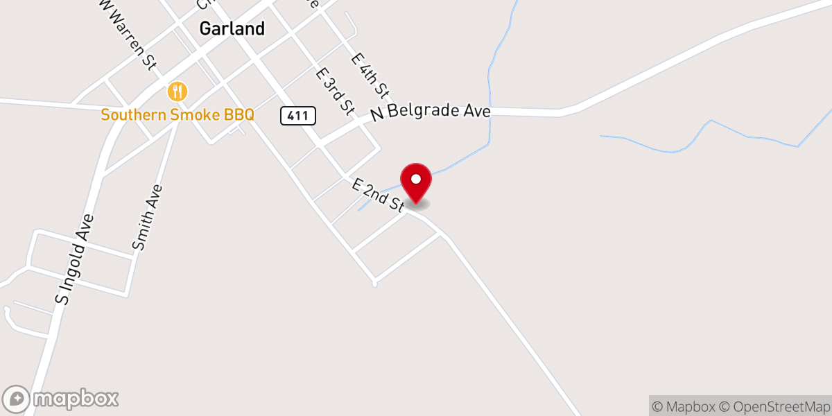 Map showing location of Galilee Holiness Church