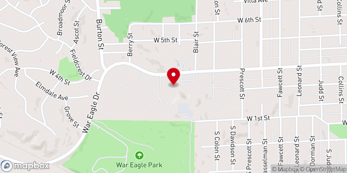 Map showing location of Christendom Reformed Baptist Church